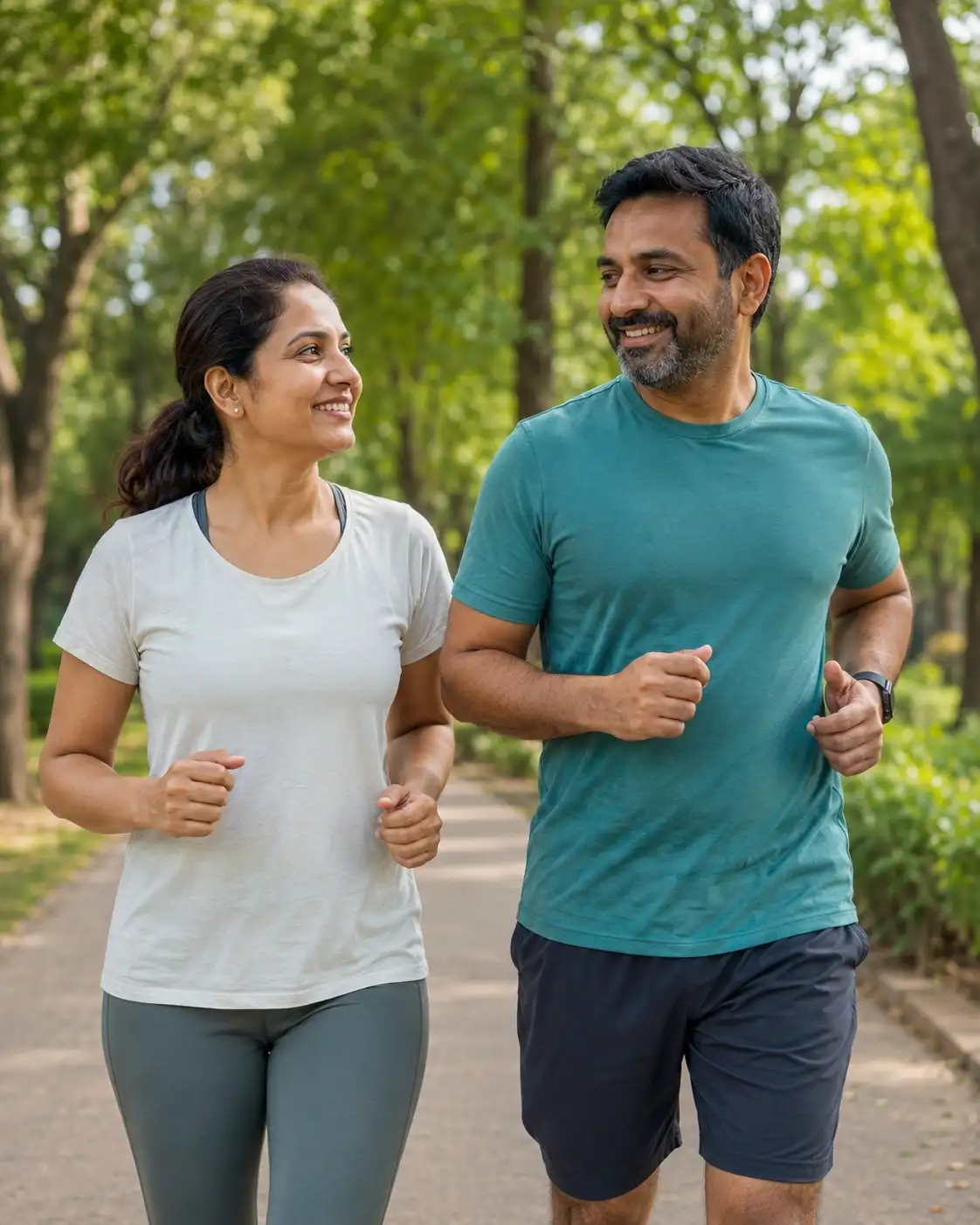 Health-conscious adults staying active